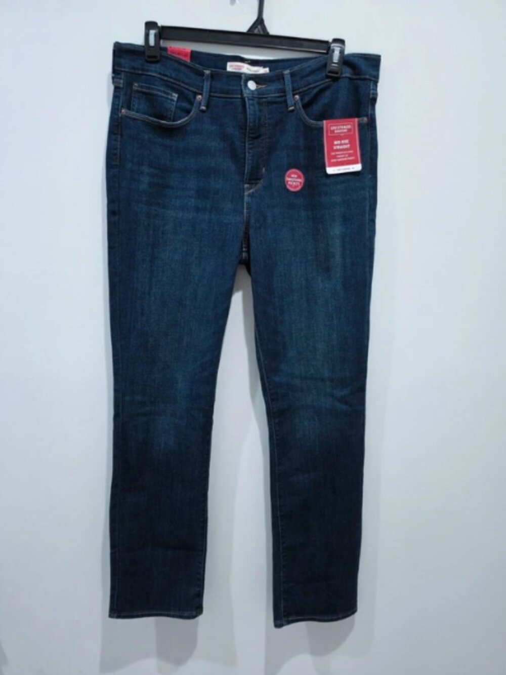 Levi Strauss & Co. Signature Women's Stretch Mid Rise Straight Fit Jeans size 16